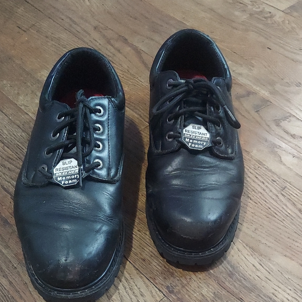 Skechers Black Oxford Shoes with Memory Foam